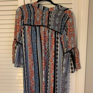 Multi Color High Neck Dress